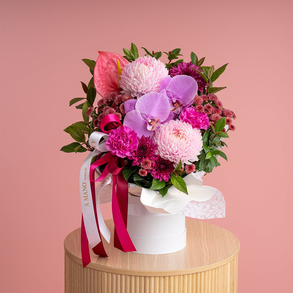 Florist Choice Cherry Berry Hatbox