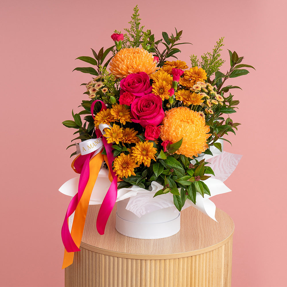Florist Choice Sunset Bold Hatbox