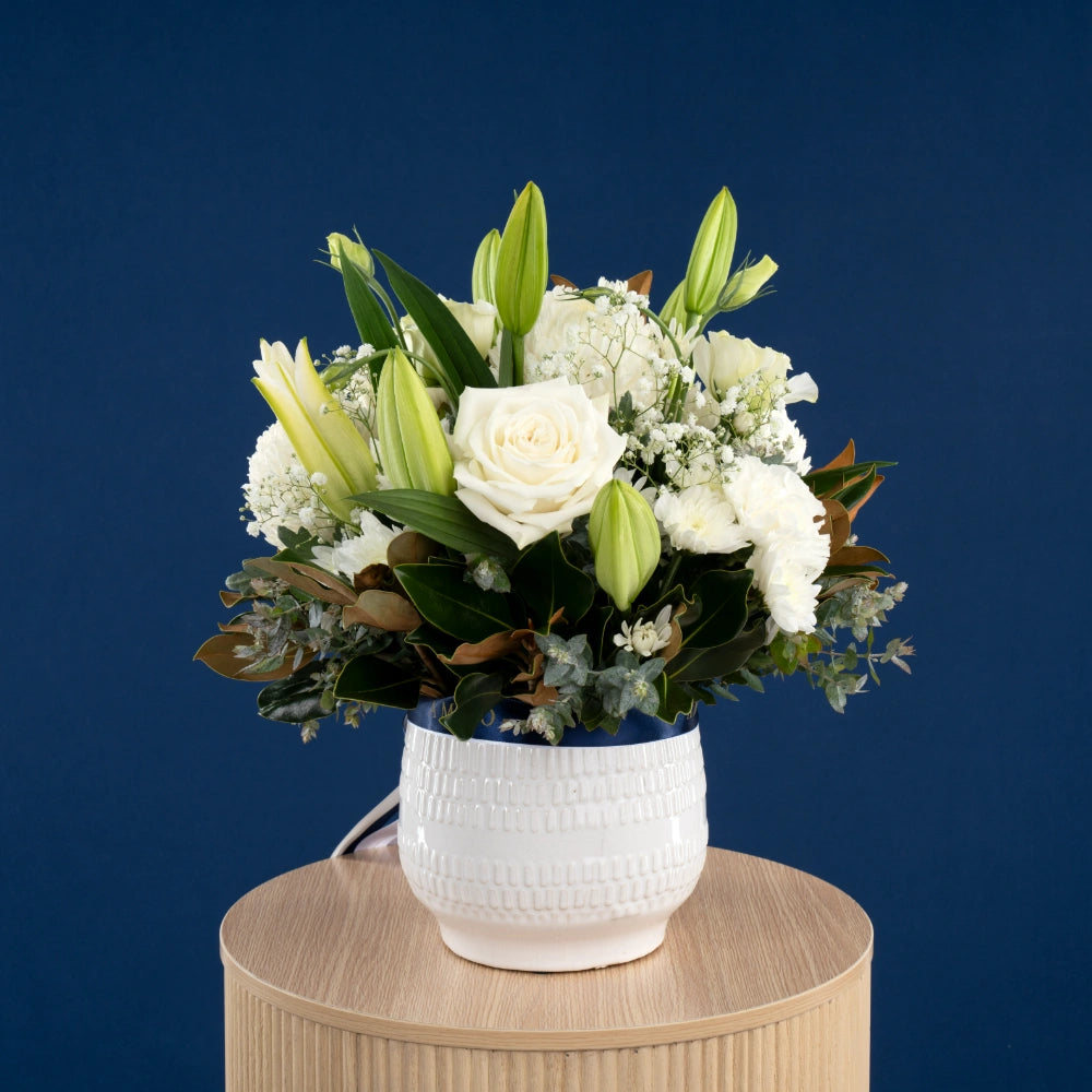 White & Elegant Ceramic Pot