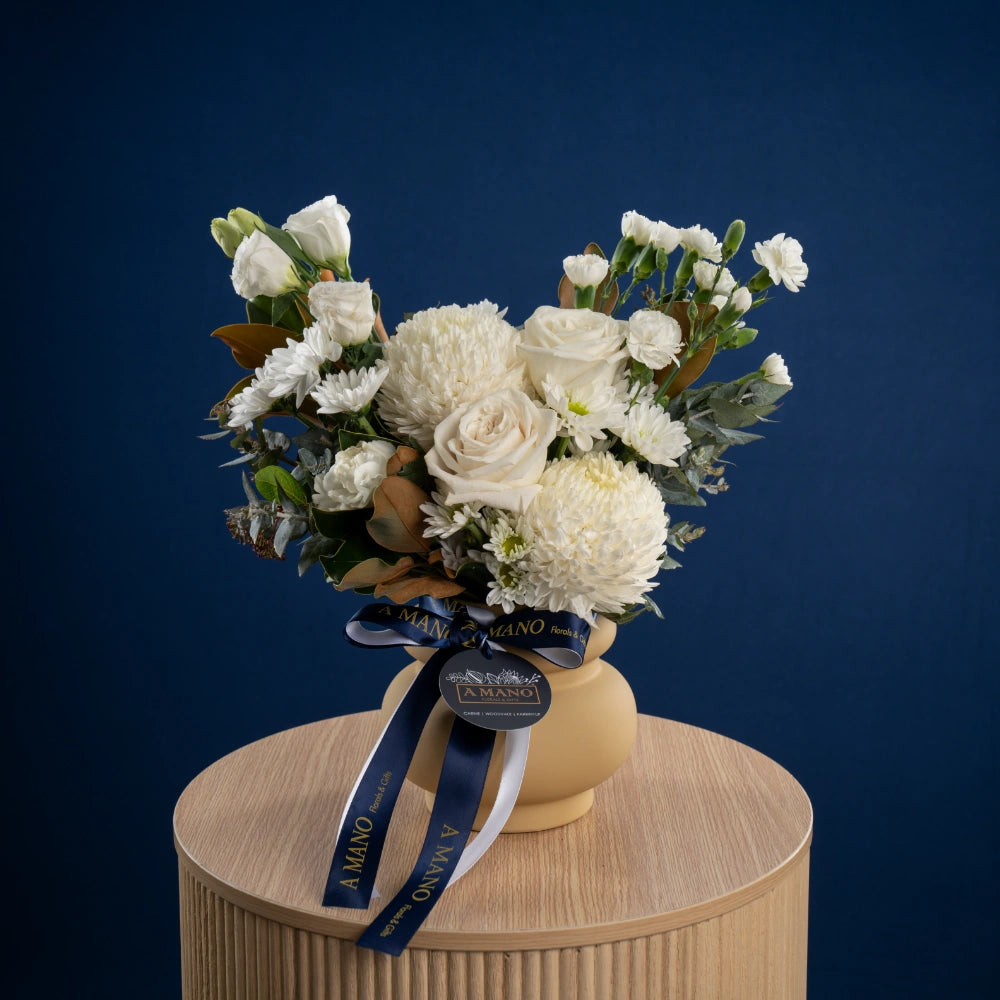 White & Elegant Vase Arrangement